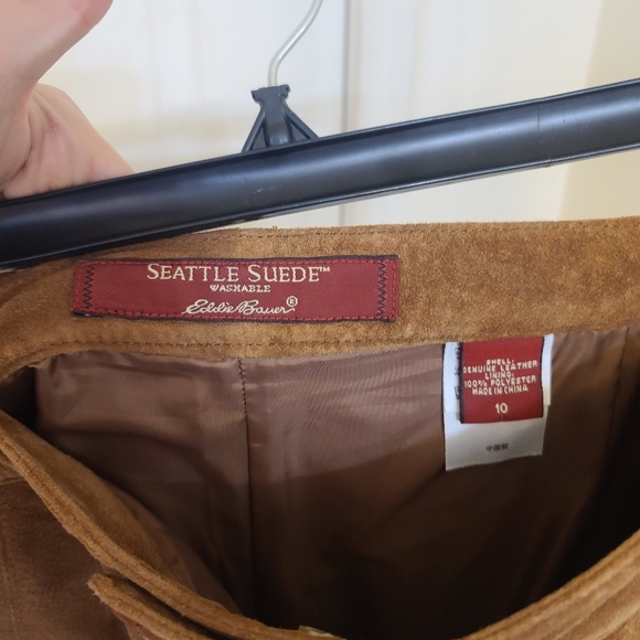 Eddie Bauer | 100% Suede Jacket and Suede Maxi Skirt Set Seattle Suede Washable - Picture 15 of 16